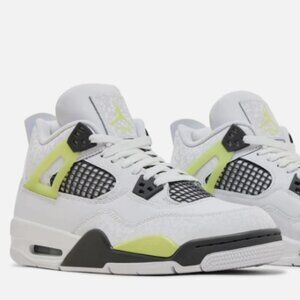 Nike Air Jordan 4 Retro GS White Light Lemon Twist Youth Multiple Size Shoes New